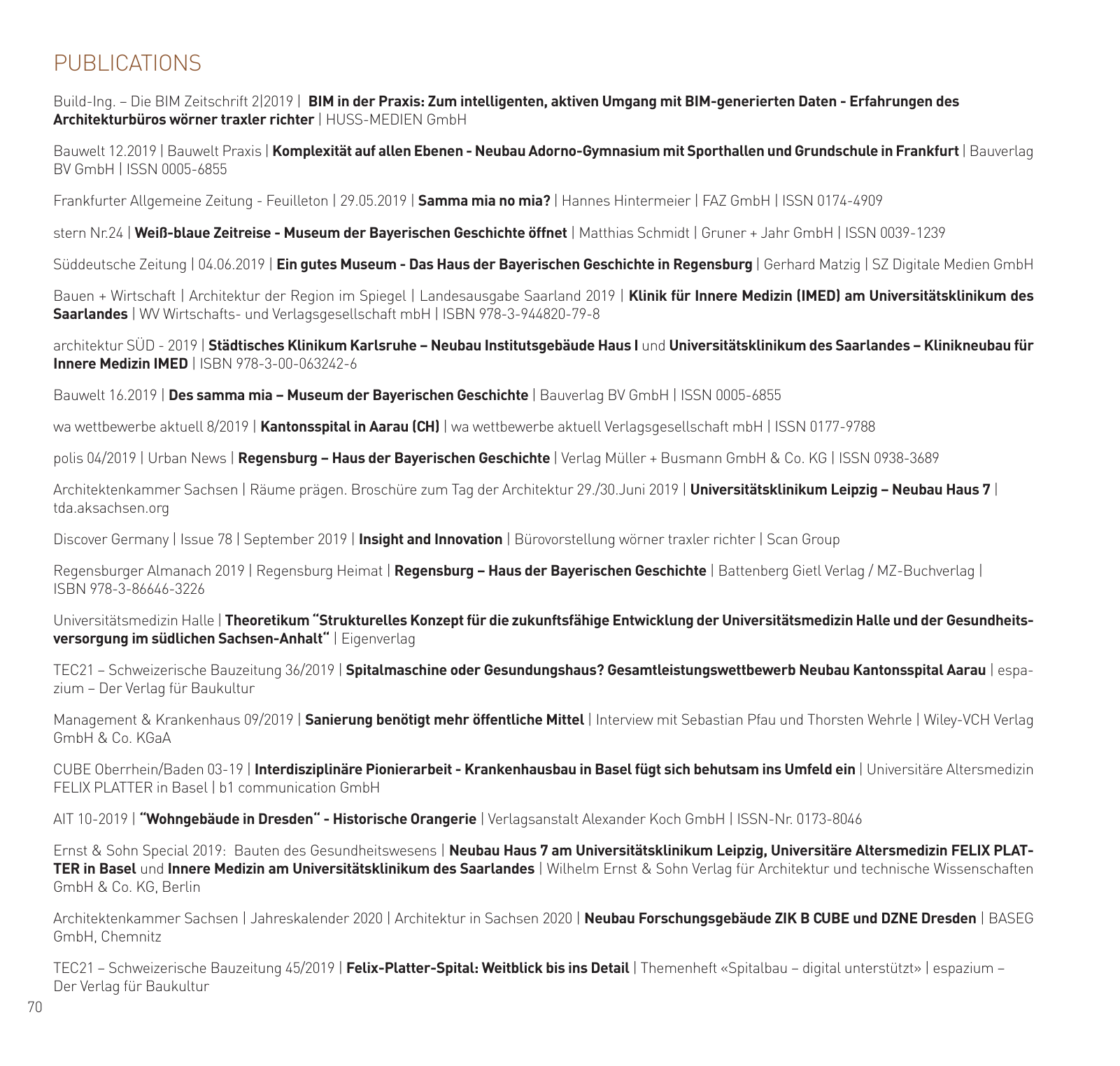 Vorschau Jahrbuch 2019 - Englisch Seite 70